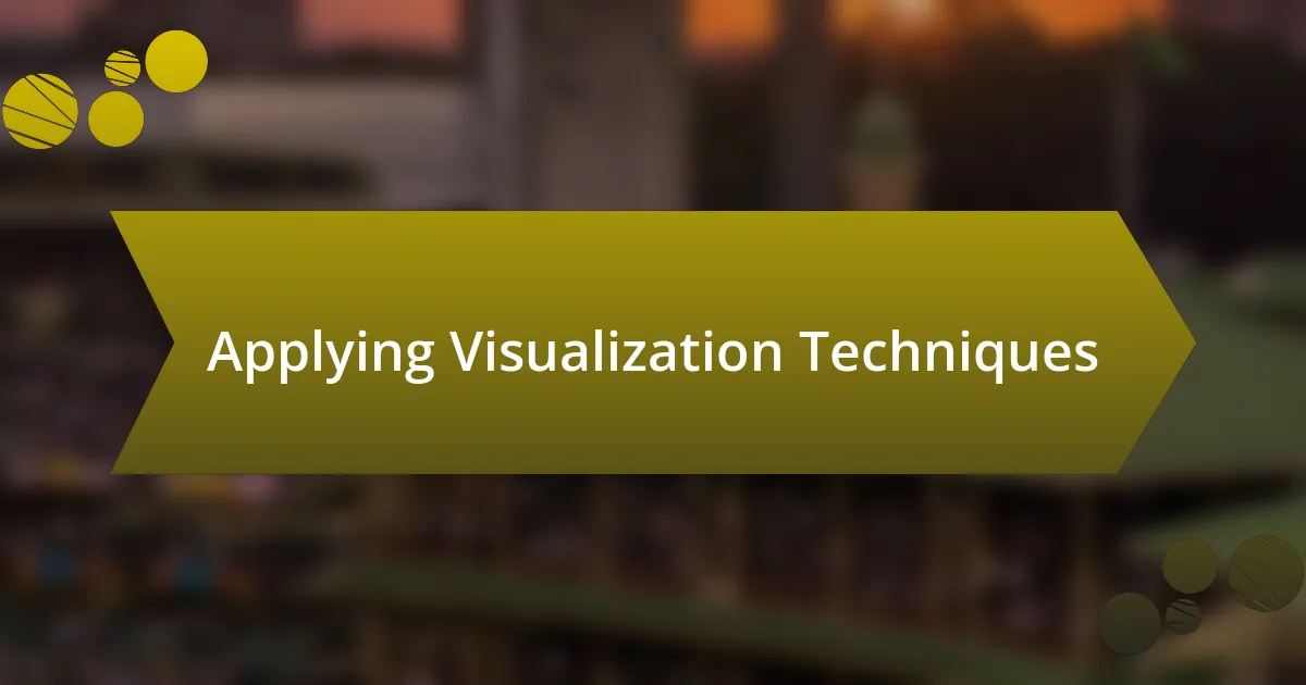 Applying Visualization Techniques